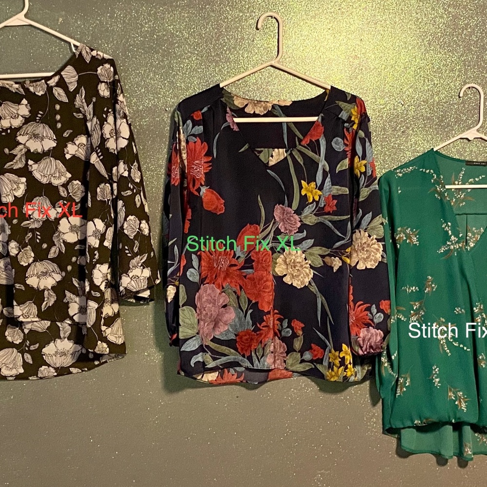 Lot of 3 women’s career  blouses size XL